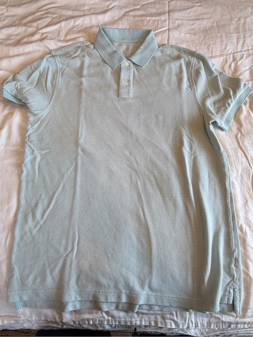 J. Crew Men's Pale Blue Polo Shirt